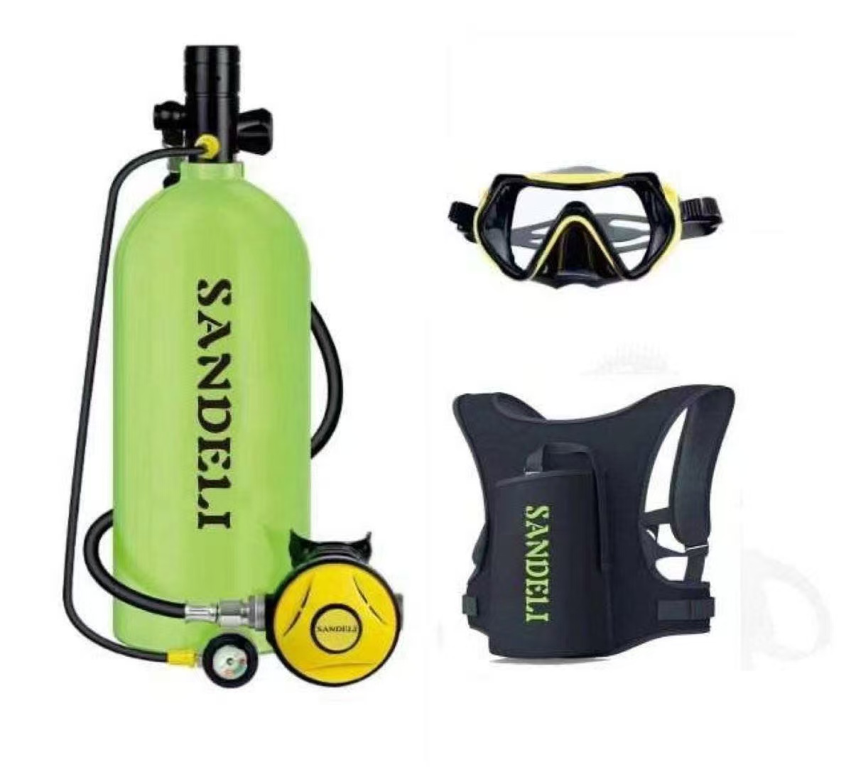 Snorkel Mask Full Face - Regolatore per bombola subacquea da 4