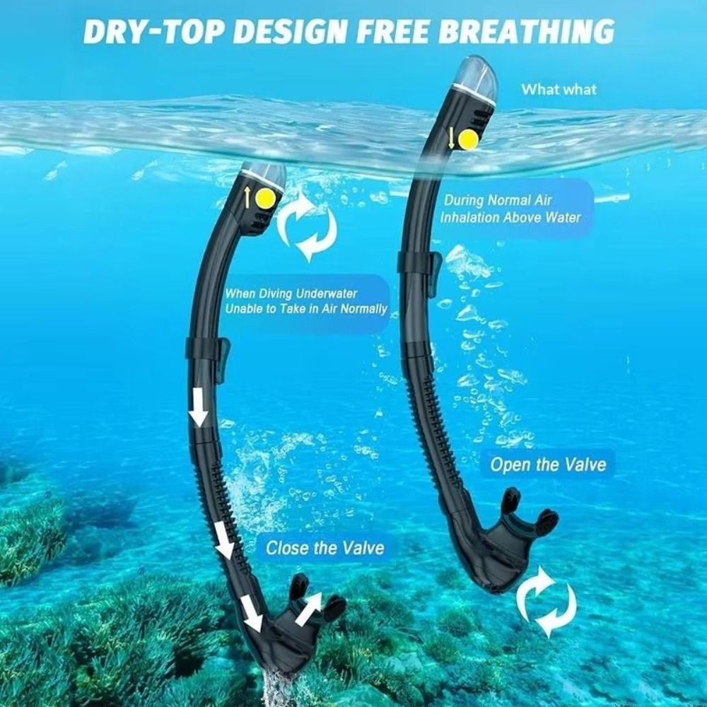 Snorkel Mask Full Face - Maschera da immersione antiappannamento, in silicone