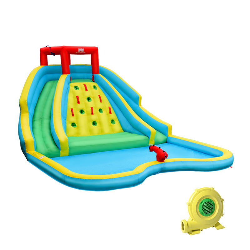 Water Slide Inflatable - Parco Acquatico Gonfiabile con Doppio Scivolo