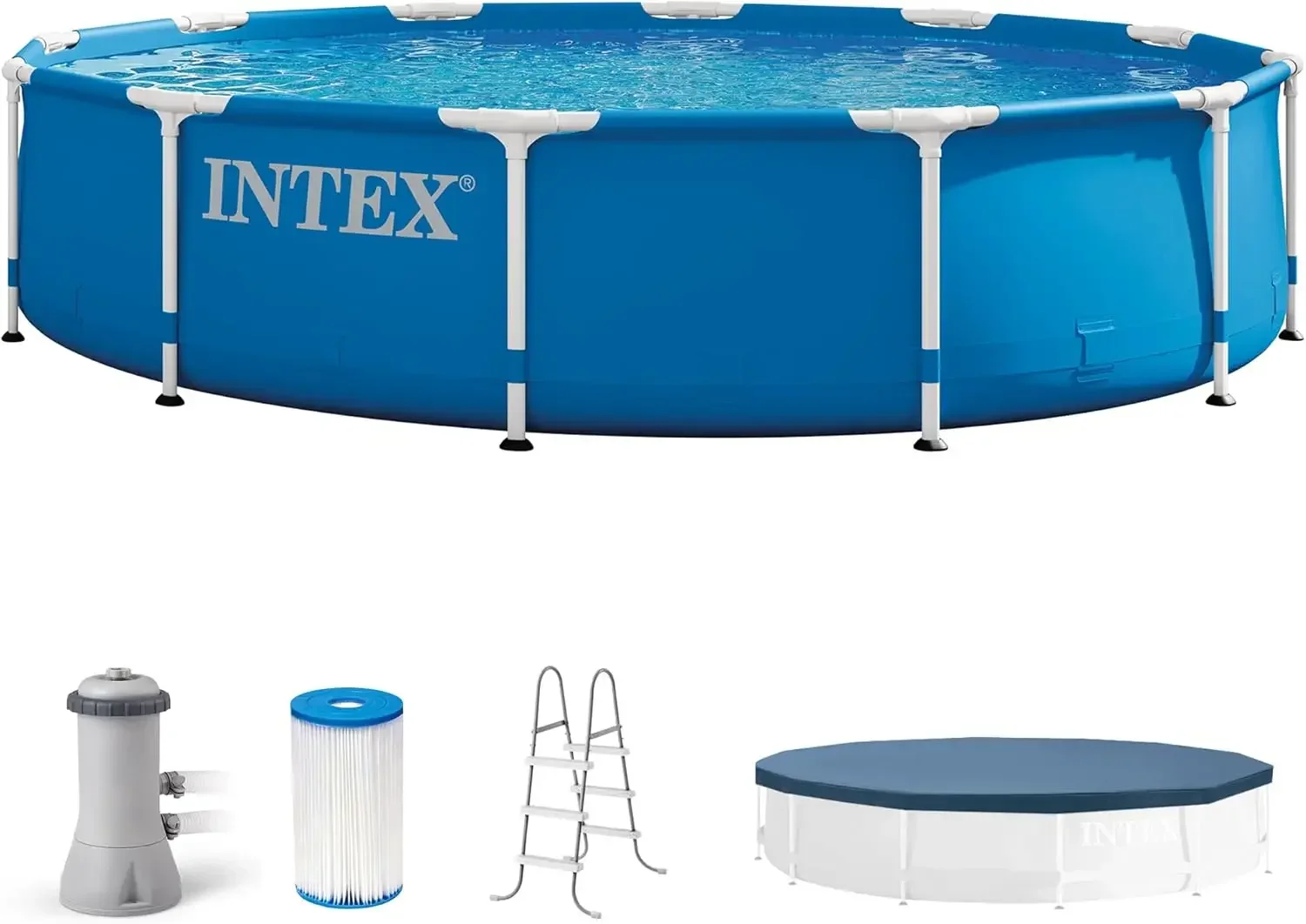 Pool Ladder Above Ground - Piscina fuori terra rotonda con telaio