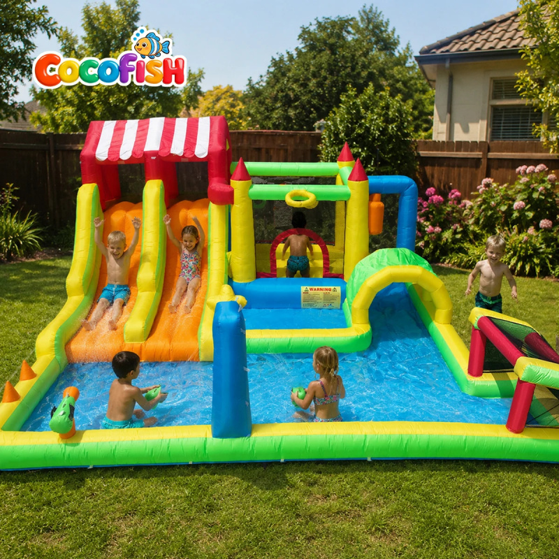 Water Slide Inflatable - Cocofish Parco Acquatico Estivo da Giardino