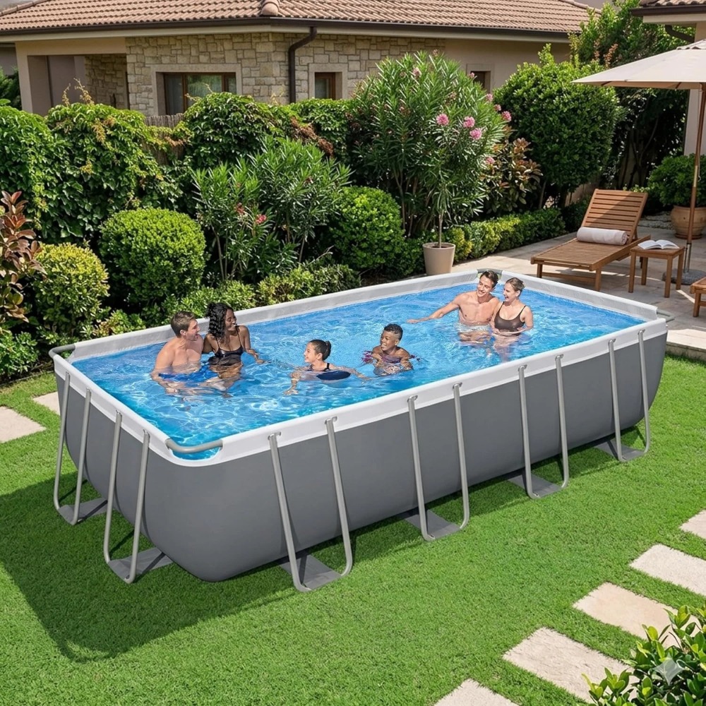 Pool Ladder Above Ground - Piscina Fuori Terra Rettangolare con Telaio