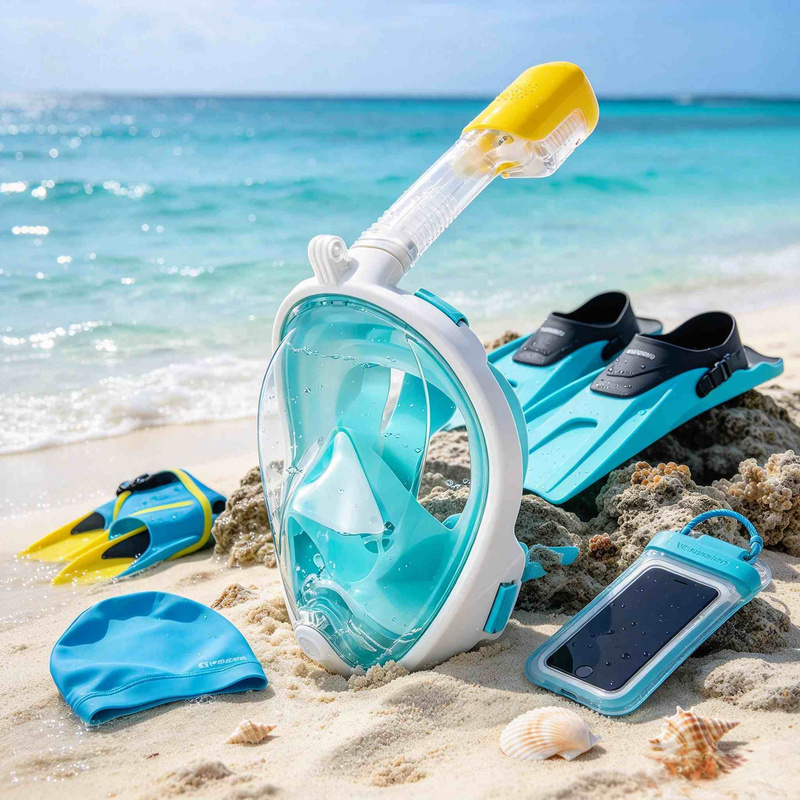 Maschera da snorkeling a viso  - Snorkel Mask Full Face recensione e prezzo