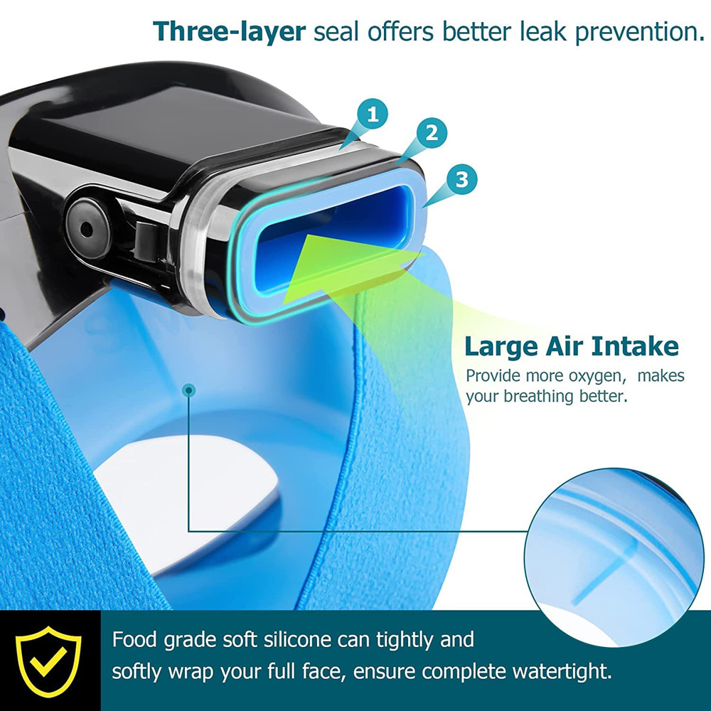 Nuova maschera subacquea a pie - Snorkel Mask Full Face recensione e prezzo