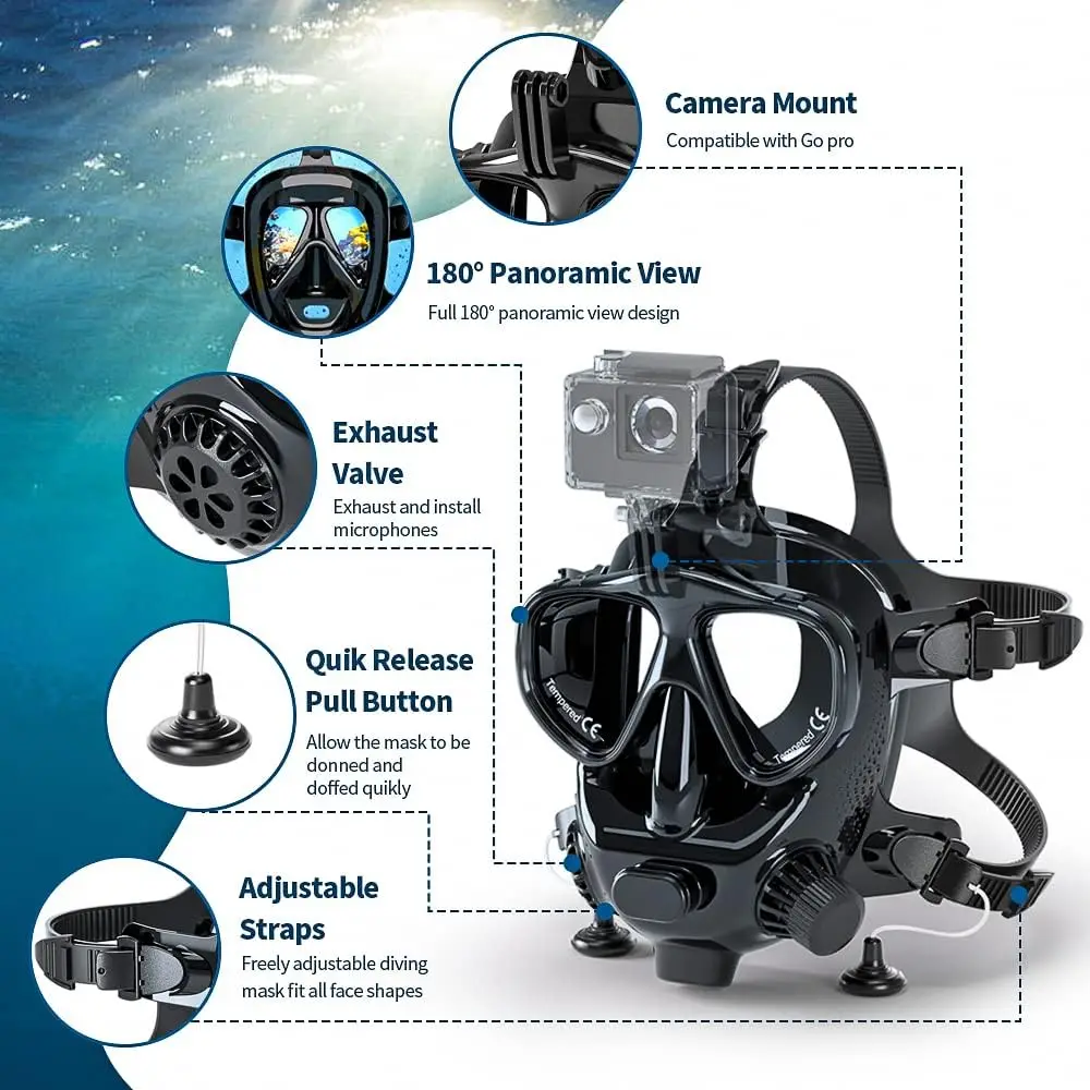 TRIMIX Maschera subacquea inte - Snorkel Mask Full Face recensione e prezzo