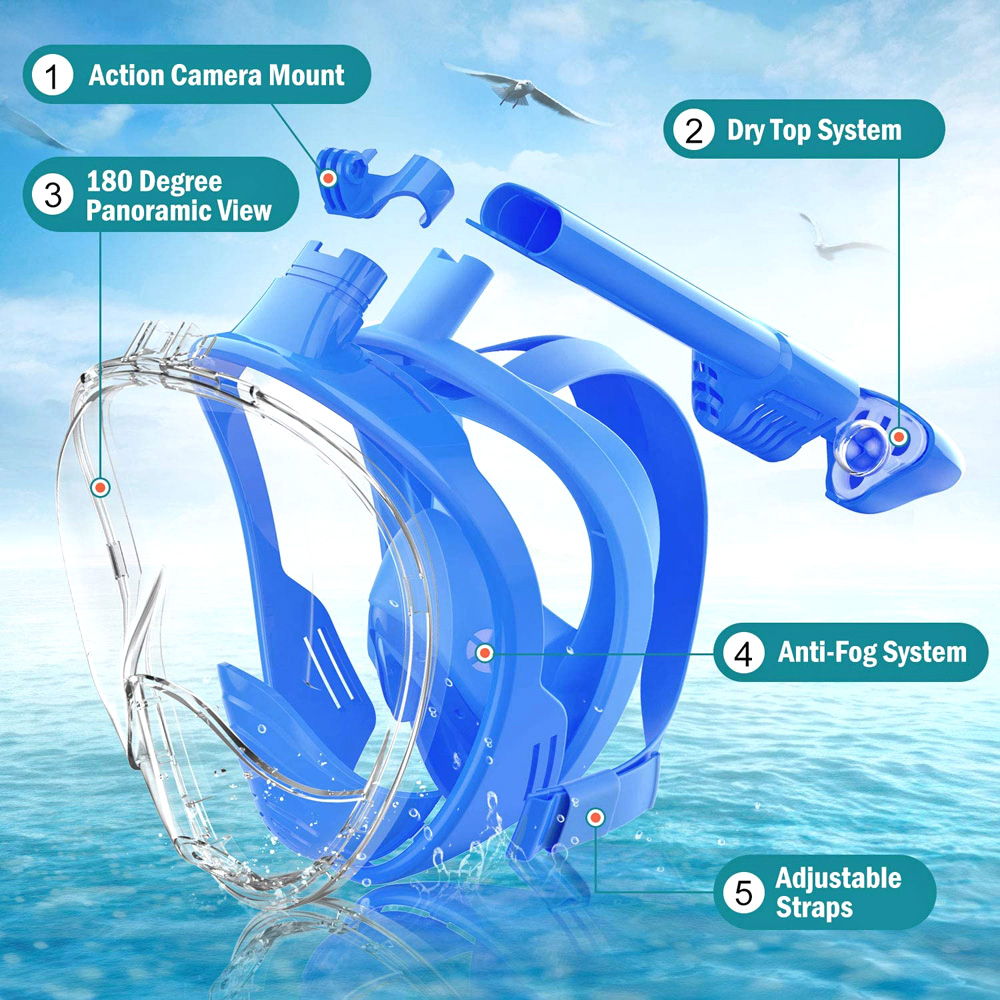 Maschera da snorkeling per bam - Snorkel Mask Full Face recensione e prezzo
